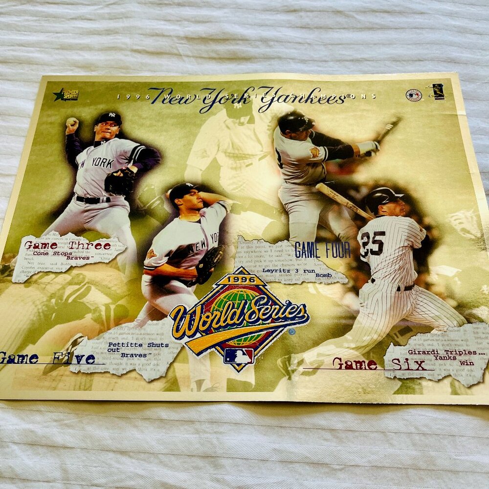 POSTER -New York Yankees. 1996 WORLD SERIES CHAMPIONS. Measures 14 x 11,